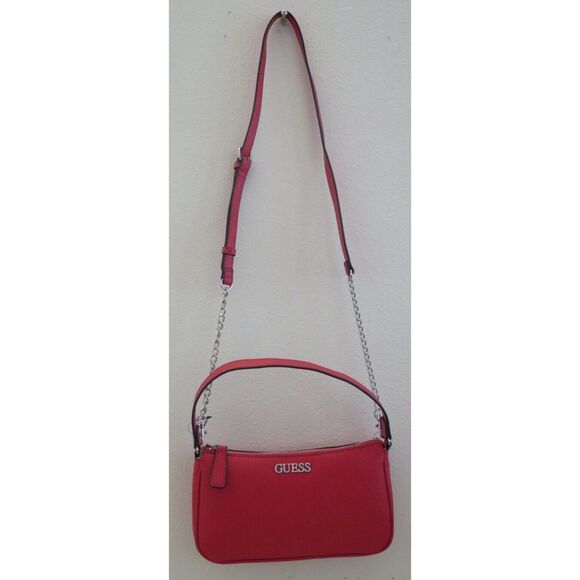 Guess DD801670 Women's Red Karlan Mini Crossbody Handbag Purse - Picture 6 of 12